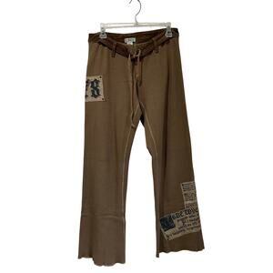 Riley Vintage Y2K Low Rise Cotton Pants Patchwork Street Wide Leg Womens S